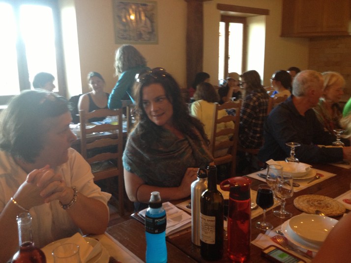 First group dinner at our first Albergue in Orisson.  This is where we first met Shayna from Ireland