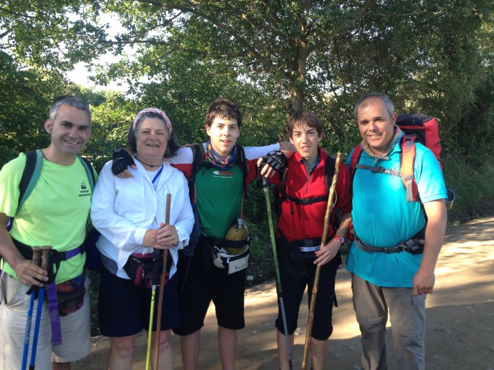 On the left Asier from the Basque country mentoring the school kids