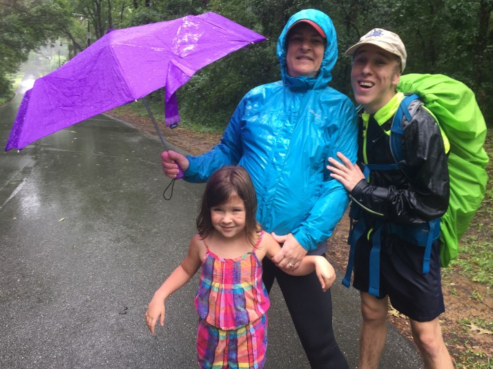 Walking with the Peeps in the Rain