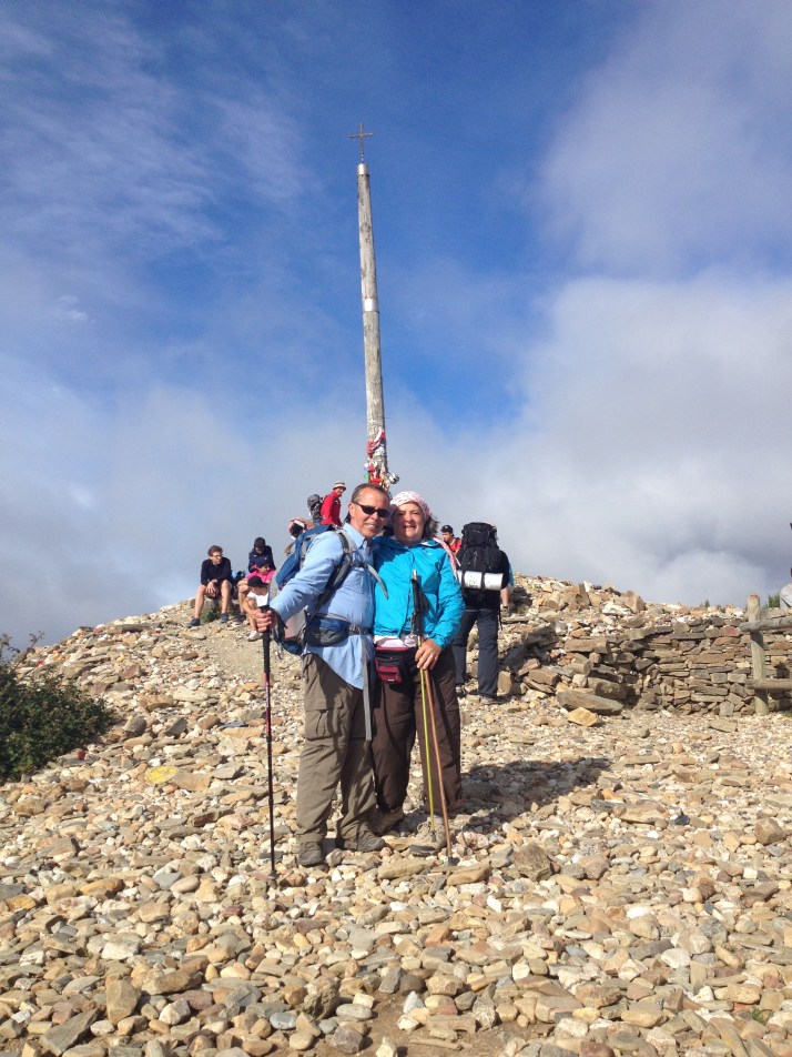 At the Iron Cross on the Camino. Where people put rememberance or prayer stones.